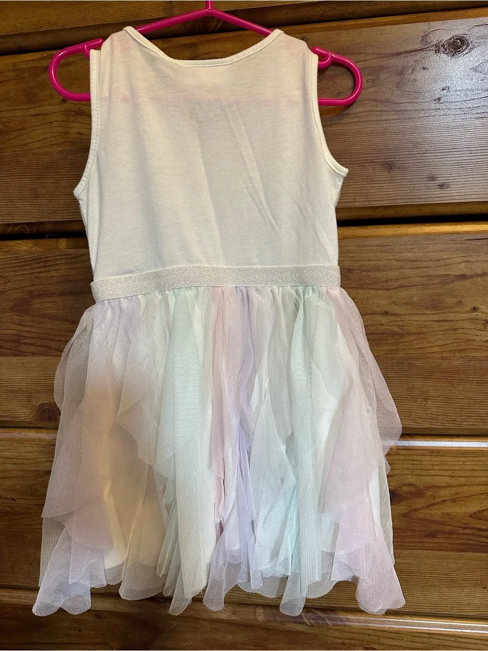The Children's Place Iridescent Pastel Sequin Tulle Dress - White/Pastel